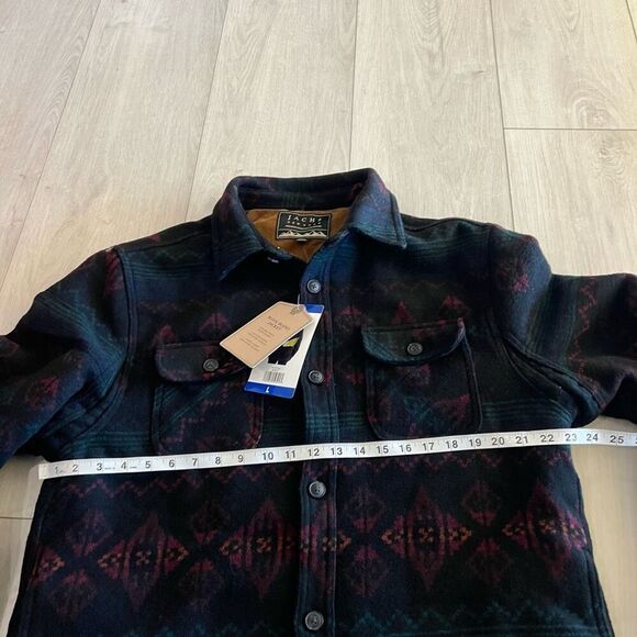 Jachs Men's Wool Blend Sherpa Lined Flannel Shirt Jacket size L - Picture 3 of 8